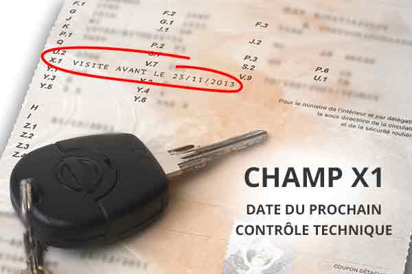 Champ X1 : date du prochain contrôle technique