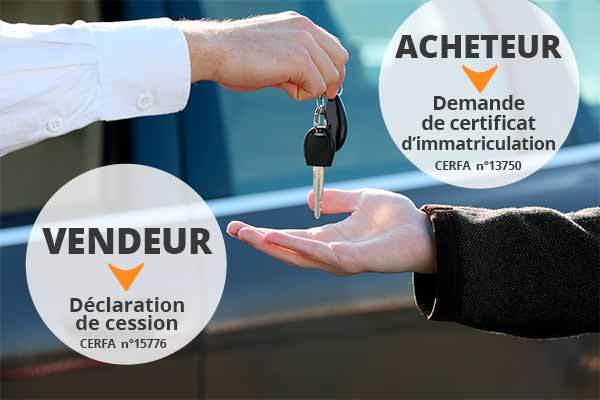 Vente d'un véhicule d'occasion, declaration de cession et démarche de carte grise